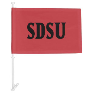 SDSU Wordmark Car Flag