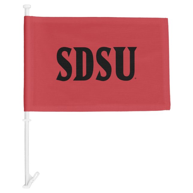 SDSU Wordmark Car Flag (Front)