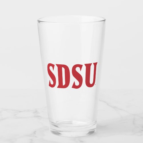 SDSU Wordmark Glass