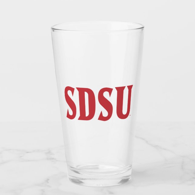SDSU Wordmark Glass (Front)