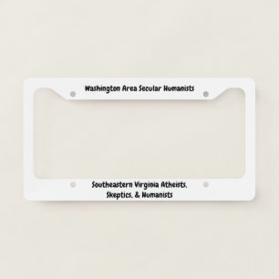 SE Virginia Atheists, Skeptics, & Humanists License Plate Frame