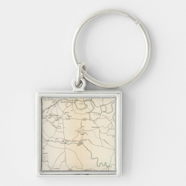 SE Virginia, Ft Monroe, approaches to Richmond Keychain (Front)