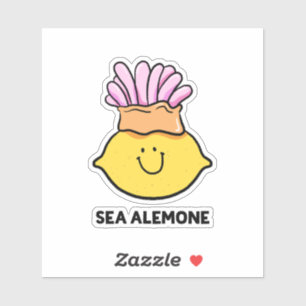 Sea A-lemon-e Lemon Fruit Die-Cut Sticker