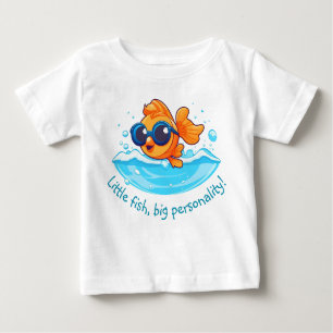 Sea Adventure Cute Goldfish with Sunglasses Baby T-Shirt