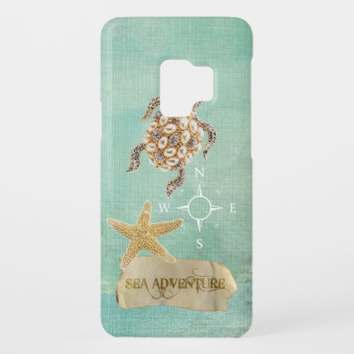 Sea Adventure Turtle Jewel Print  Starfish Case_Mate Samsung Galaxy S9 Case