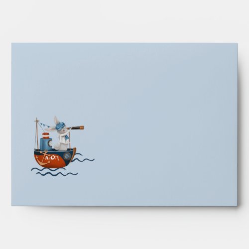 Sea Adventures Boy Baby Shower Nautical Envelope