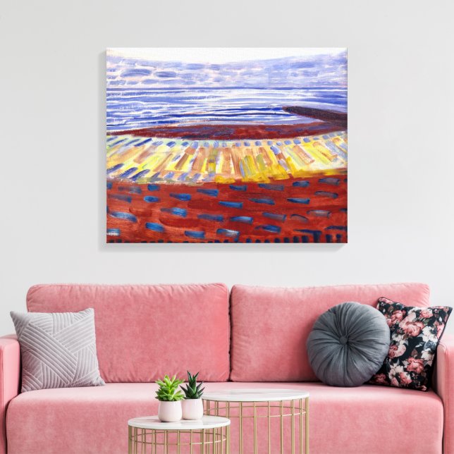 Sea After Sunset | Piet Mondrian | Canvas Print (Insitu(LivingRoom))