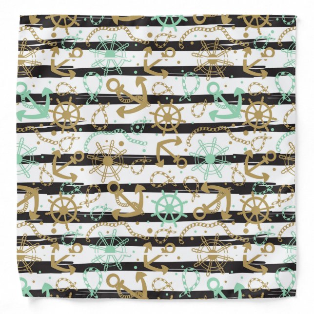 Sea Anchor Pattern Bandana (Front)