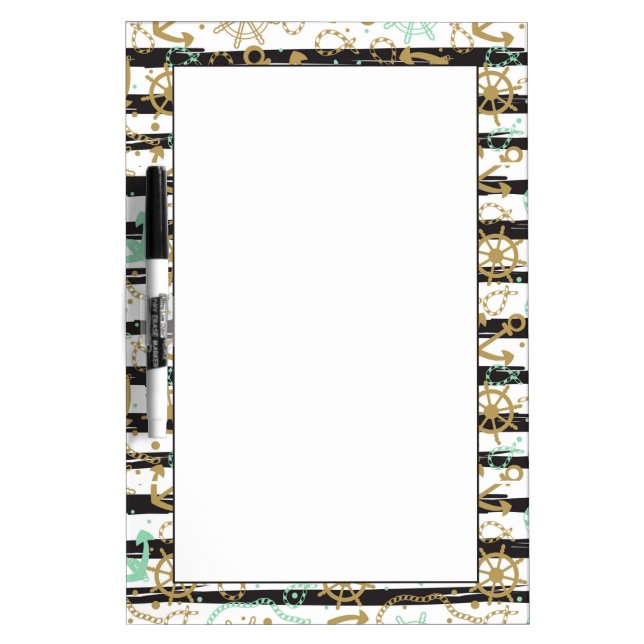 Sea Anchor Pattern Dry-Erase Board (Front)