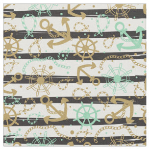 Sea Anchor Pattern Fabric
