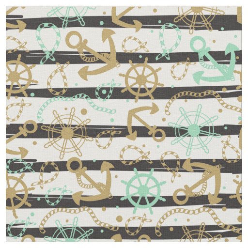 Sea Anchor Pattern Fabric