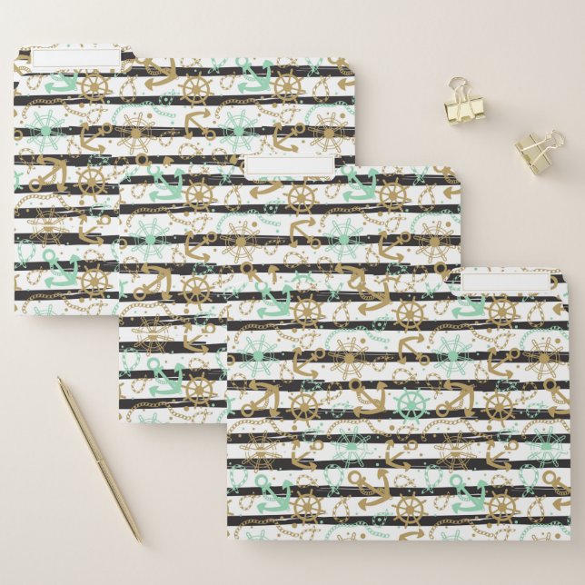 Sea Anchor Pattern File Folder (Set)