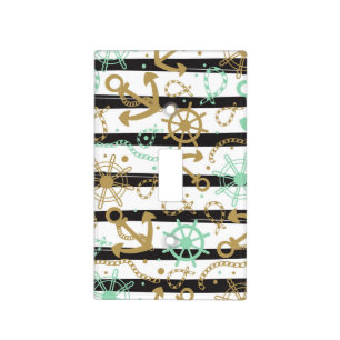 Sea Anchor Pattern Light Switch Cover