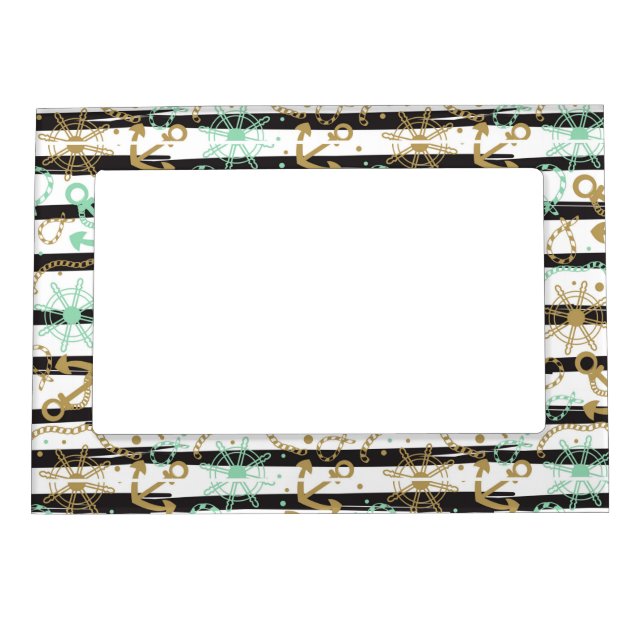 Sea Anchor Pattern Magnetic Photo Frame (Front)