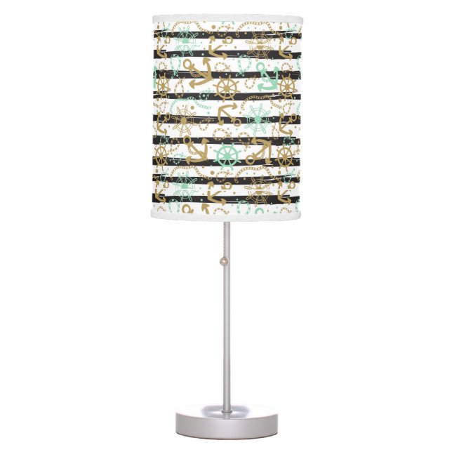 Sea Anchor Pattern Table Lamp (Front)