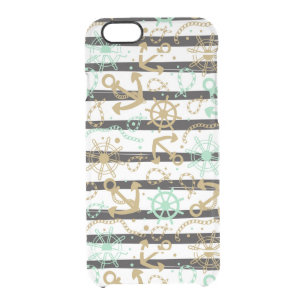 Sea Anchor Pattern Clear iPhone 6/6S Case