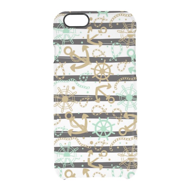 Sea Anchor Pattern Uncommon iPhone Case (Back)