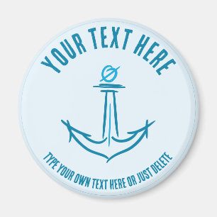 Sea anchor. Sailor Gift Template Magnet