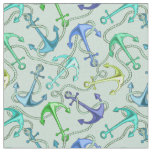 Sea Anchors And Rope Pattern Fabric