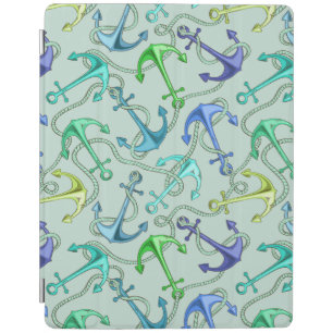 Sea Anchors And Rope Pattern iPad Smart Cover