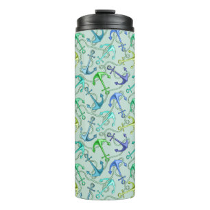 Sea Anchors And Rope Pattern Thermal Tumbler