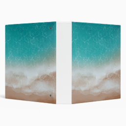 Sea and Beach from Above Cool Abstract Art 3 Ring Binder