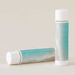 Sea and Beach from Above Cool Abstract Art Lip Balm