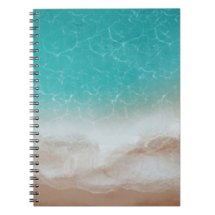 Sea and Beach from Above Cool Abstract Art Notebook