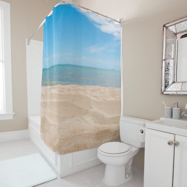 Sea and Beach Shower Curtain (In Situ)