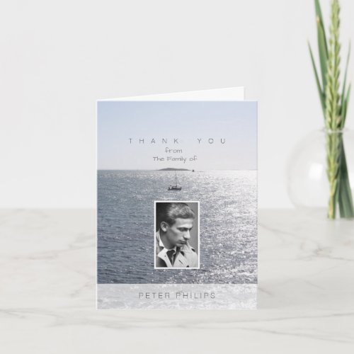 Sea and Boat Photo Frame Sympathy Thank You