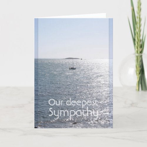 Sea and Boat Sympathy Blank Conolences Card