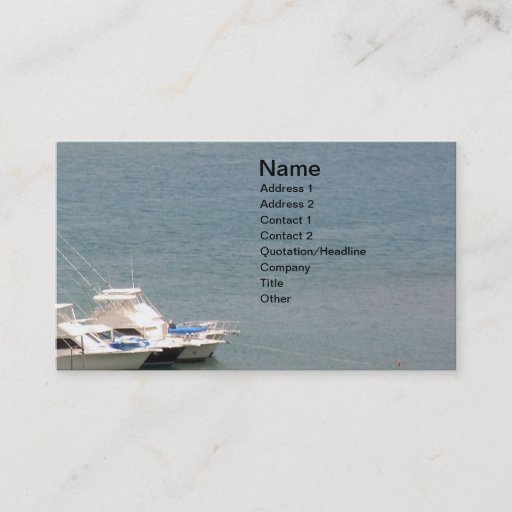 Customizable Sea and Boats Business Card Template