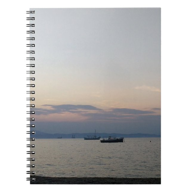 Sea and boats Photo Notebook (Front)