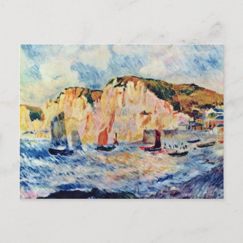 Sea And Cliffs By Pierre_Auguste Renoir Postcard