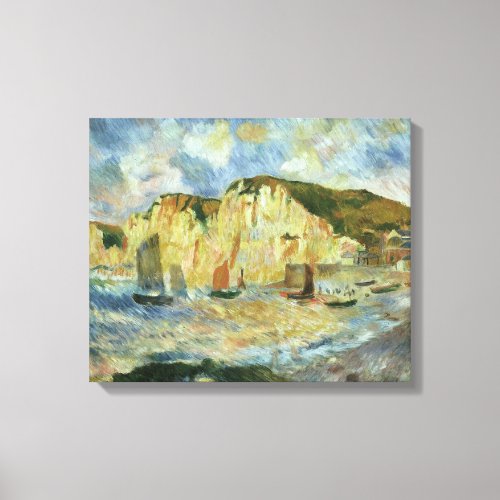 Sea and Cliffs by Pierre Renoir Vintage Fine Art Canvas Print