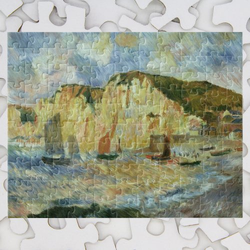Sea and Cliffs by Pierre Renoir Vintage Fine Art Jigsaw Puzzle