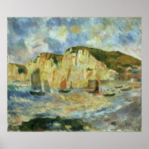 Sea and Cliffs by Pierre Renoir, Vintage Fine Art Poster
