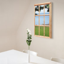 Sea and Grass 3D Effect Window View Picture