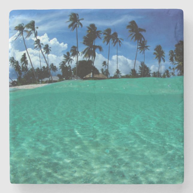 Sea And Island, Indonesia Stone Coaster (Front)
