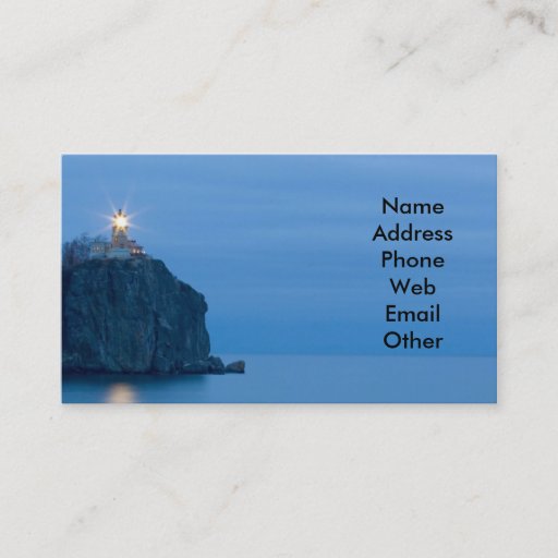 Customizable Sea and Lighthouse at Night Business Cards