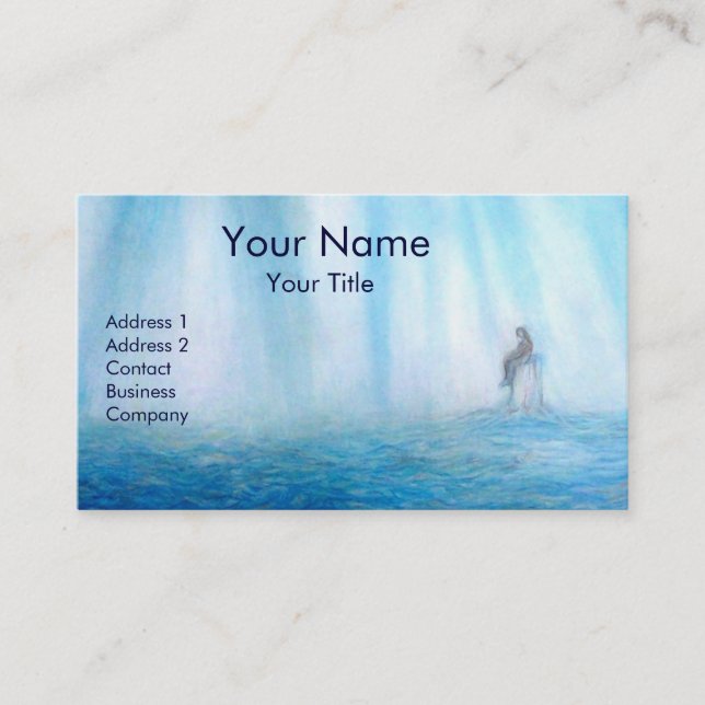 SEA AND MEDITATION - WOMAN AND HER HOME BUSINESS CARD (Front)