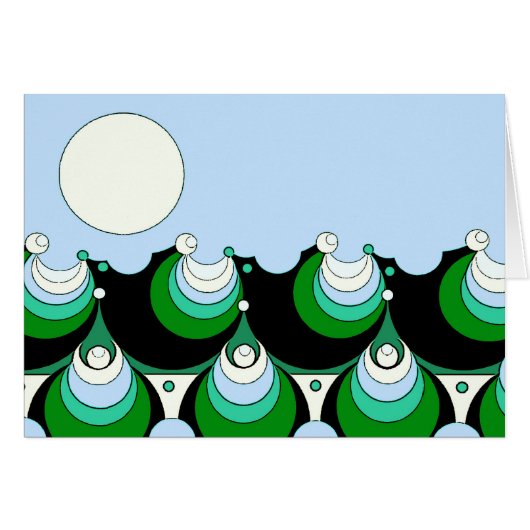 Sea and moon 1 cards (Front Horizontal)