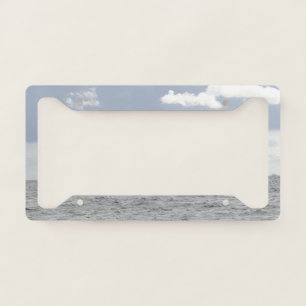 Sea and pretty clouds license plate frame