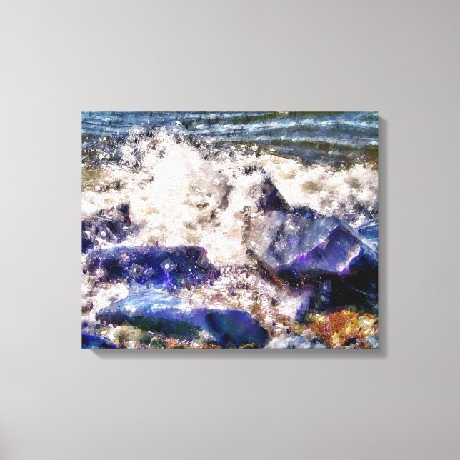 SEA AND ROCKS CANVAS PRINT (Front)