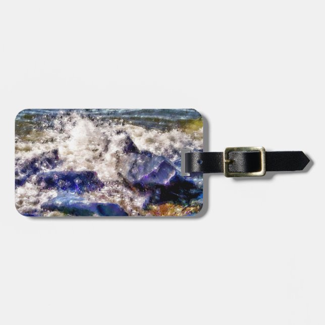 SEA AND ROCKS LUGGAGE TAG (Front Horizontal)