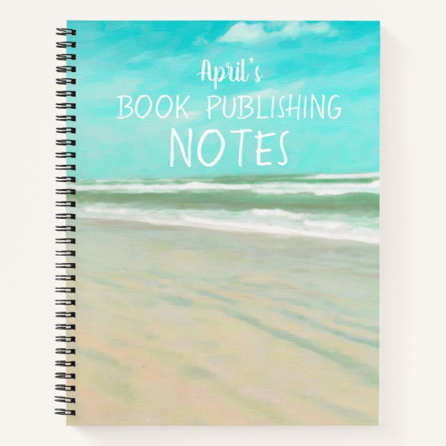 Sea and Sand Ocean Scene Notebook (Front)