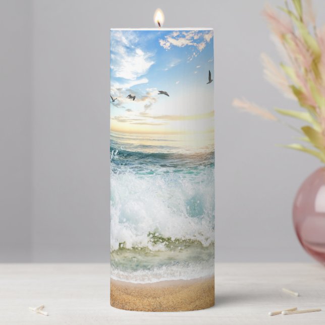 SEA AND SAND PILLAR CANDLE (In Situ)