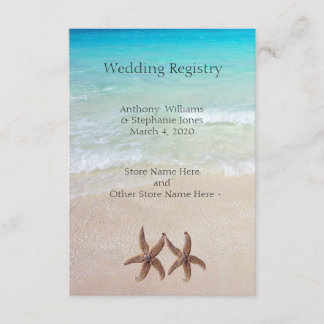 Sea and Sand Wedding Registry Enclosure Card
