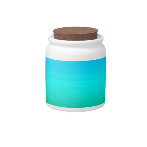 Sea and Sky Blue and Green Gradient Candy Jar