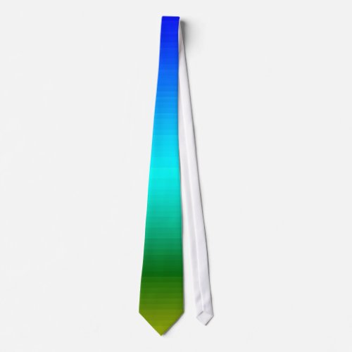 Sea and Sky Blue and Green Gradient Neck Tie